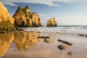 Rock formation at Praia da Prainha, Alvor, Algarve, Faro district, Portugal Rock formation at Praia da Prainha, Alvor, Algarve, Faro district, Portugal